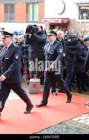 Trauerfeier für Jan Fedder, St. Michaelis, Englische Planke, Hamburg, 14.01.2020 Stockfoto