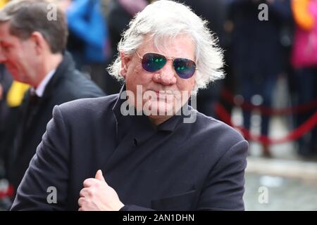 Claude Oliver Rudolph, Trauerfeier für Jan Fedder, St. Michaelis, Englische Planke, Hamburg, 14.01.2020 Stockfoto