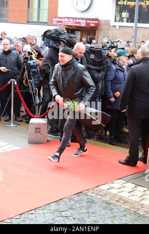 Peter Sebastian, Trauerfeier für Jan Fedder, St. Michaelis, Englische Planke, Hamburg, 14.01.2020 Stockfoto