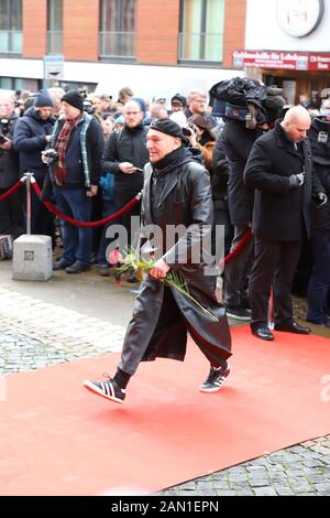 Peter Sebastian, Trauerfeier für Jan Fedder, St. Michaelis, Englische Planke, Hamburg, 14.01.2020 Stockfoto