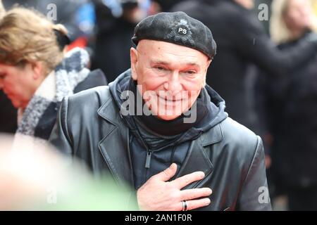 Peter Sebastian, Trauerfeier für Jan Fedder, St. Michaelis, Englische Planke, Hamburg, 14.01.2020 Stockfoto