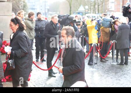 Jens Münchow, Trauerfeier für Jan Fedder, St. Michaelis, Englische Planke, Hamburg, 14.01.2020 Stockfoto