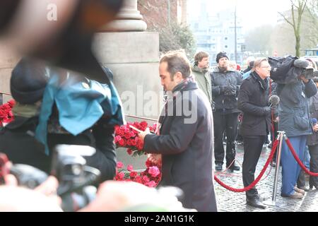 Jens Münchow, Trauerfeier für Jan Fedder, St. Michaelis, Englische Planke, Hamburg, 14.01.2020 Stockfoto