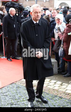 Lutz Marmor, Trauerfeier für Jan Fedder, St. Michaelis, Englische Planke, Hamburg, 14.01.2020 Stockfoto