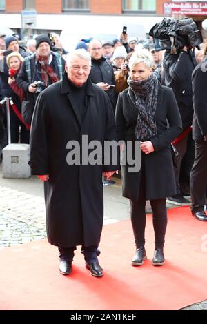 Heinz Hoenig, Trauerfeier für Jan Fedder, St. Michaelis, Englische Planke, Hamburg, 14.01.2020 Stockfoto