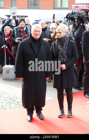 Heinz Hoenig, Trauerfeier für Jan Fedder, St. Michaelis, Englische Planke, Hamburg, 14.01.2020 Stockfoto