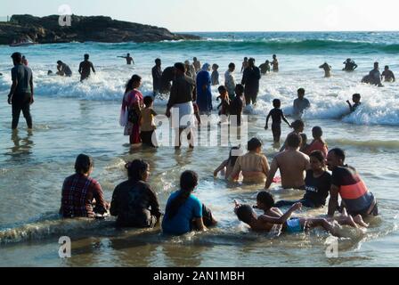 Kovalam, Kelara/Indien: Einer der schönsten Strände Indiens: Kovalam Strand Stockfoto