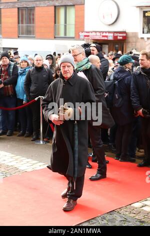 Axel Olsson, Trauerfeier für Jan Fedder, St. Michaelis, Englische Planke, Hamburg, 14.01.2020 Stockfoto