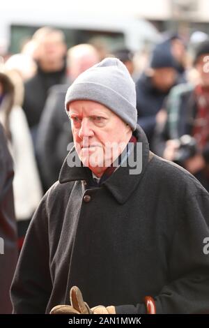 Axel Olsson, Trauerfeier für Jan Fedder, St. Michaelis, Englische Planke, Hamburg, 14.01.2020 Stockfoto