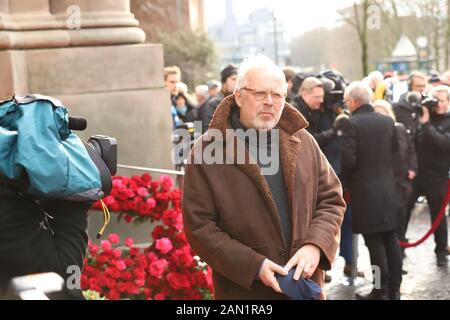 Axel Milberg, Trauerfeier für Jan Fedder, St. Michaelis, Englische Planke, Hamburg, 14.01.2020 Stockfoto