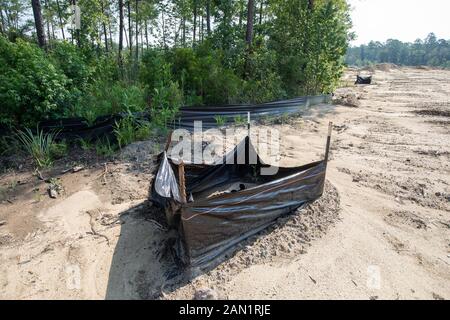 Aufbewahrung von Teichen zur industriellen Arbeit Zone Stockfoto