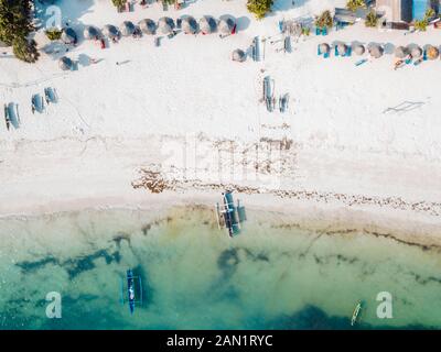 Luftaufnahme des Tanjung Aan Beach, Lombok, Indonesien Stockfoto