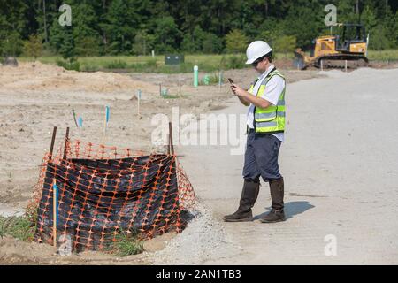 Aufbewahrung von Teichen zur industriellen Arbeit Zone Stockfoto