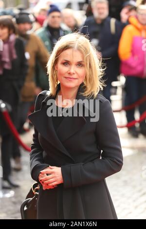 Andrea Lüdke, Trauerfeier für Jan Fedder, St. Michaelis, Englische Planke, Hamburg, 14.01.2020 Stockfoto