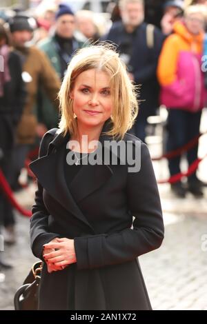 Andrea Lüdke, Trauerfeier für Jan Fedder, St. Michaelis, Englische Planke, Hamburg, 14.01.2020 Stockfoto