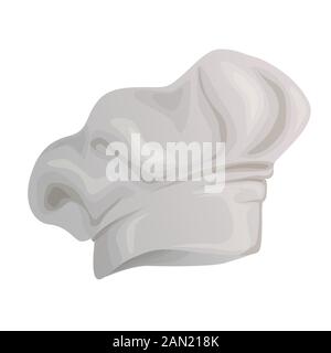 Kochmütze mit weißem Symbol im Hintergrund. Stock Vektor