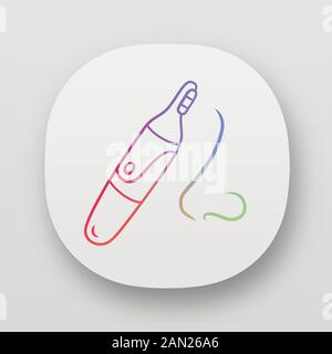 App-Symbol für Nasenhaartrimmer. Hygienisches Verfahren zum Entfernen von Haaren. Beauty-Gerät für den Heimgebrauch. Elektrisches Beauty-Instrument. UI/UX-Benutzeroberfläche. Web oder Mob Stock Vektor