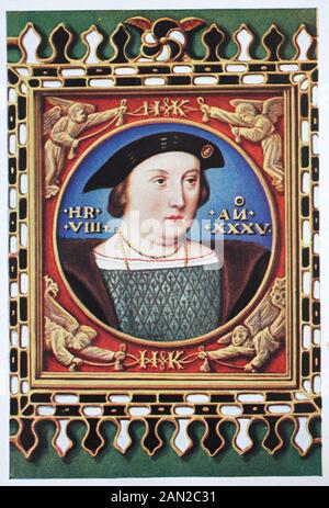 Heinrich VIII., 28. Juni 1491 - 28. Januar 1547, war von 1509 bis zu seinem Tod König von England, / Heinrich VIII., 28. Juni 1491 - 28. Januar 1547, war von 1509 bis zu einem Tod König von England, historisch, digital verbesserte Wiedergabe eines Originals aus dem 19. Jahrhundert / Digitale Produktion einer Originalanlage aus dem 19. Jahrhundert. Jahrhunderts Stockfoto