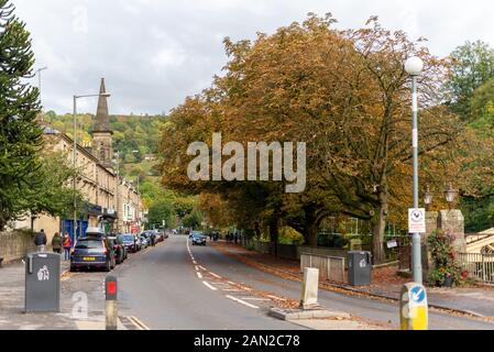 Matlock Bath, UK - 6. Oktober 2018: Matlock Bath, einem kleinen Dorf in Derbyshire, Herbst 2018 Stockfoto