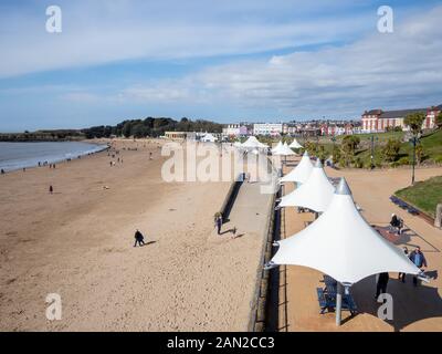 Der Strand und die Küste von Barry Island in Wales, Großbritannien Stockfoto