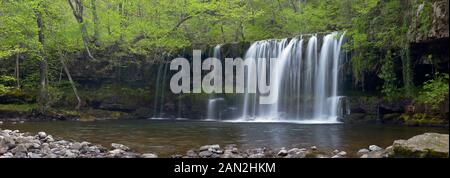 Obere Ddwli Pontneddfechan fällt, Brecon Beacons National Park, Powys, Wales Stockfoto
