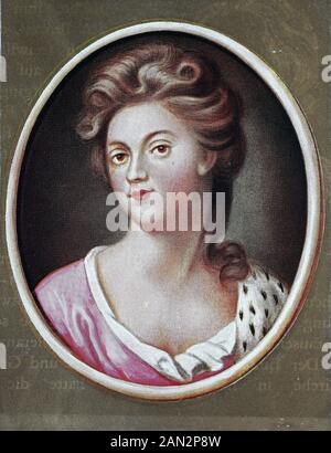 Sarah Churchill, Duchess of Marlborough, geborene Jenyns, spelt Jennings in den meisten modernen Bezügen, 5. Juni 1660, Alter Stil, - 18. Oktober 1744, wurde durch ihre enge Freundschaft mit Anne, Königin von Großbritannien, / Sarah Churchill, Herzogin von Marlborough zu einer der einflussreichsten Frauen ihrer Zeit. Geborenes Jenyns, buchstabierte Jennings in modernen Referenzen. Am 5. Juni 1660, Alter Stil, am 18. Oktober 1744, wurde sie durch ihre Freundschaft mit Anne, der Königin von England, zu einer der eiblussreichsten Frauen ihrer Zeit Großbritannien, historisch, digital verbessert reproducti Stockfoto