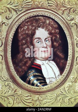 Philippe II., Herzog von Orléans, Philippe Charles, 2. August 1674 - 2. Dezember 1723, war Mitglied der königlichen Familie von Frankreich und diente von 1715 bis 1723 als Regent des Königreichs / Philippe II., Herzog von Orléans, Philippe Charles, 2. August 1674 - 2. Dezember 1723, war Mitlied der königlichen Familie von Frankreich und Diente von 1715 bis 1723 als Regent des Königreiches, historisch, digital verbesserte Wiedergabe eines Originals aus dem 19. Jahrhundert / Digitale Reproduktion einer Originalanlage aus dem 19. Jahrhunderts Stockfoto