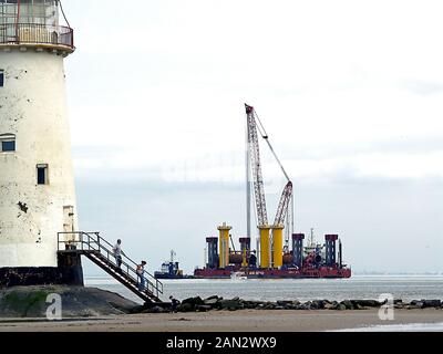 Talacre Lighthouse in Nordwales. Stockfoto