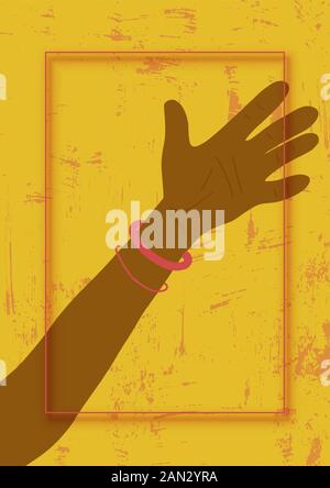 Plakat Vorlage mit Hand. leer für Banner. Vektor illustartion. Stock Vektor