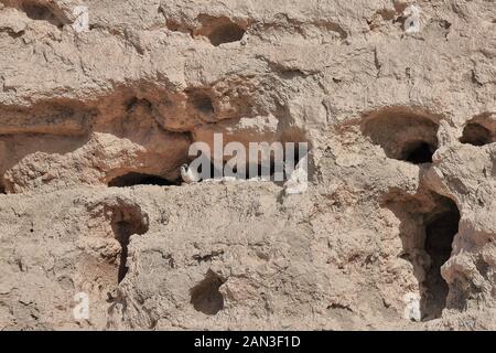 Verpackt Erde Ruinen der antiken Pochengzi-Beacon Tower Festung. Guazhou Grafschaft - Gansu-China -0699 Stockfoto