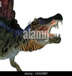 Spinosaurus war ein fleischfressender Dinosaurier, der in Afrika während der Kreidezeit gejagt wurde. Stockfoto