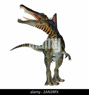 Spinosaurus war ein fleischfressender Dinosaurier, der in Afrika während der Kreidezeit gejagt wurde. Stockfoto