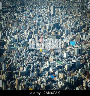 Ein Luftbild von Tokio, Japan. Stockfoto