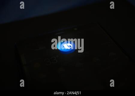 Bild von Bixby Stimme auf Samsung Galaxy 9. Stockfoto