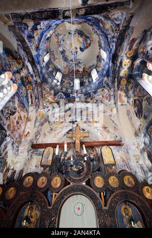 Wandbilder im 12. Kloster Serbisch-orthodoxe Studenica in Serbien. Stockfoto