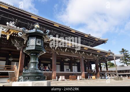 Founder's Hall (Goei-Dō) der Higashi Hongan-ji (Tempel des ursprünglichen Gelübdes) Shin buddhistischen Kopf Tempel in Kyoto, Japan Stockfoto