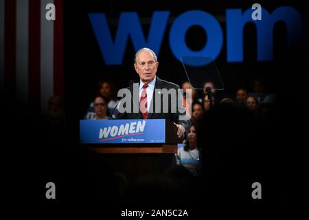 Mike Bloomberg "Women for Mike" Movement Kickoff Event, US Presidential Election Campaigning, Sheraton Hotel, New York - 15. Januar 2020 - Michael Bloombe Stockfoto