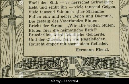 Vom Pfingstfest zur Weihnacht; der Auslese, erste Folge. r glei war Hut zum Zuahaun, wenns pressiert, bewaffnete Neutralitaet hoasstma sterben. Wenn jatzt der Seppl seinm Spezi, Dm, Huababauan anSteckn umilangt, damit er den Schmied Wastl besser derdreschenkann, woasst, weil der Seppl selber koa Schneid hat zum Mit-raffn, dann ist die wohlwollende Neutralitaet. Jatzt hat aba der Seppl a Wuat kriegt in den Malefizbadaund hat eam ein paar richtige,, glangt. Na, kurz und guat, es isa grosse Rauferei Wordn und der hausknecht Hüte alle mitanandaussi gschmissen. Da Hausknecht ist strikte Neu sterben Stockfoto