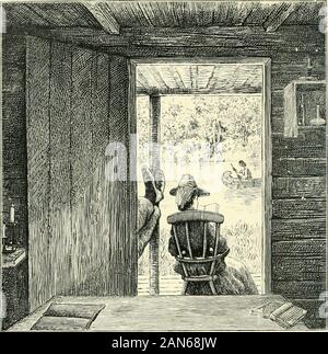 Meine kanadischen Journal, 1872-78; Auszüge aus meiner Briefe nach Hause, geschrieben während Lord Dufferin Gouverneur war - Allgemeine;. ighted mit unserer neuen Behausung, wenn wir es erreicht. Die Männer arbeiteten sehr hart und hatte Zeder - Rinde Pfade und Tannenwälder Rund um die Häuser. Thevillage, über die das Dominion flag Floats, Bestehtaus zwei große Zelte für die Männer, und von einer hölzernen housedivided in zwei Zimmern. Die Fenster sind grün Mos - Quito - Jalousien über sie, und das Bett, weiß Moskito - cur enthält. Es gibt eine Waschmaschine, Tisch, und viele Heringe andshelves, und ein wenig von der Teppich, der ist ein großer luxuryin der w Stockfoto