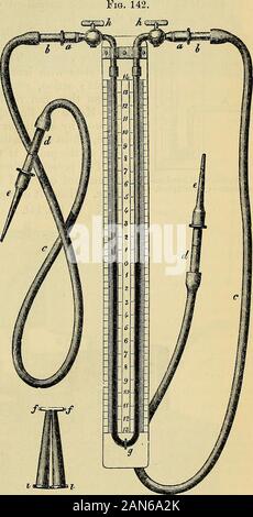 Carpenter's Prinzipien der menschlichen Physiologie. 321 gibt einen normalen Tracing obtainedwith ofarterial Druck der mercurial Kymo-Graph von einem Kaninchen. Poi-seuille geschätzt, der Druck in den Arterien bei 6 * 3 Zoll Quecksilber auf thesquare", die er als - wie der Standard forall Arterien sumed und für alle Mam-malia. Aber die Nachzeichnung der Lud-wig und Volkmann showedthat die Schwankungsbreite isvery breit, in der Halsschlagader des Pferdes von 6-13 Zoll, in der Dogfrom 7-8 Zoll, und in der Hase von 2-3 J Zoll; bei Menschen ist Es probablyabout gleich in den größeren Arterien zu einer Spalte von Quecksilber 8 in Stockfoto