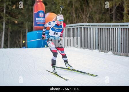 Ruhpolding, Deutschland. 15 Jan, 2020. Katharina Innerhofer Österreichs bei den IBU Weltcup Biathlon, Frau 7,5 km Sprint in der Chiemgau Arena am Januar 15, 2020 in Ruhpolding, Deutschland. Credit: ESPA/Alamy leben Nachrichten Stockfoto