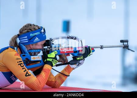 Ruhpolding, Deutschland. 15 Jan, 2020. Franziska Preuß von Deutschland bei den IBU Weltcup Biathlon, Frau 7,5 km Sprint in der Chiemgau Arena am Januar 15, 2020 in Ruhpolding, Deutschland. Credit: ESPA/Alamy leben Nachrichten Stockfoto