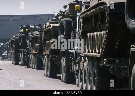 Genua (Italien), September 1986, Landung der 30.Division der US National Guard in der NATO Übungen in Europa zu beteiligen Stockfoto