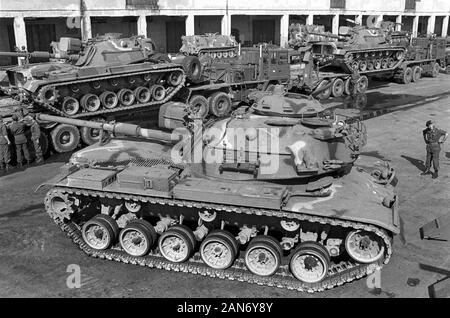 Genua (Italien), September 1986, Landung der 30.Division der US National Guard in der NATO Übungen in Europa zu beteiligen Stockfoto