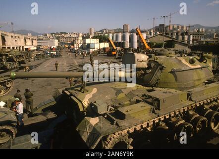 Genua (Italien), September 1986, Landung der 30.Division der US National Guard in der NATO Übungen in Europa zu beteiligen Stockfoto