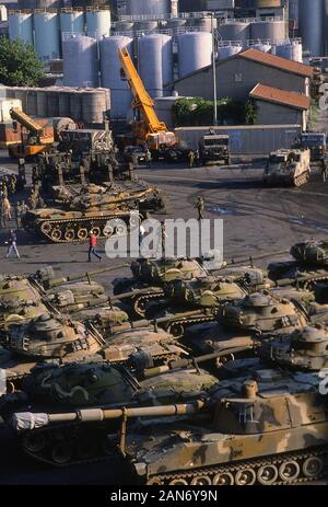 Genua (Italien), September 1986, Landung der 30.Division der US National Guard in der NATO Übungen in Europa zu beteiligen Stockfoto