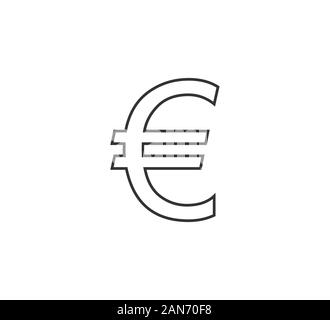 Euro Symbol. Vector Illustration, flache Bauweise Stock Vektor