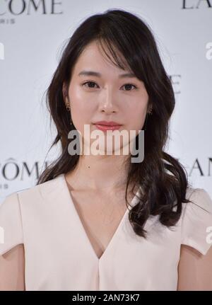 Tokio, Japan. 15. Jan 2020. Die japanische Schauspielerin Erika Toda nimmt an der Pressekonferenz für Lancome in Tokio, Japan, am 15. Januar 2020. Quelle: LBA/Alamy leben Nachrichten Stockfoto