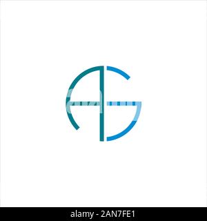 Initial gaor ag Logo vektor design Stock Vektor