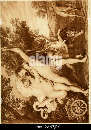 Galerie von Shakespeare Illustrationen, von gefeierten Werke der Kunst. VENUS UND ADONIS Von der Gemälde von Peter Paul Rubens PoEJis. Venus und Adonis1/. (L/A HJ/. Der TOD DES ADONIS Von der j) von ainting PoEiMS Diibiife, Fils. Venus und Adonis I/. •.! (1. Stockfoto